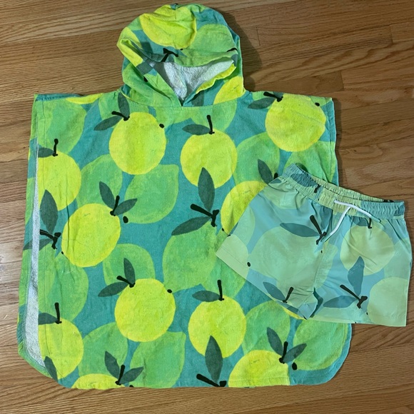 Zara Kids Swim Trunks Hood Towel Bundle - Picture 2 of 4